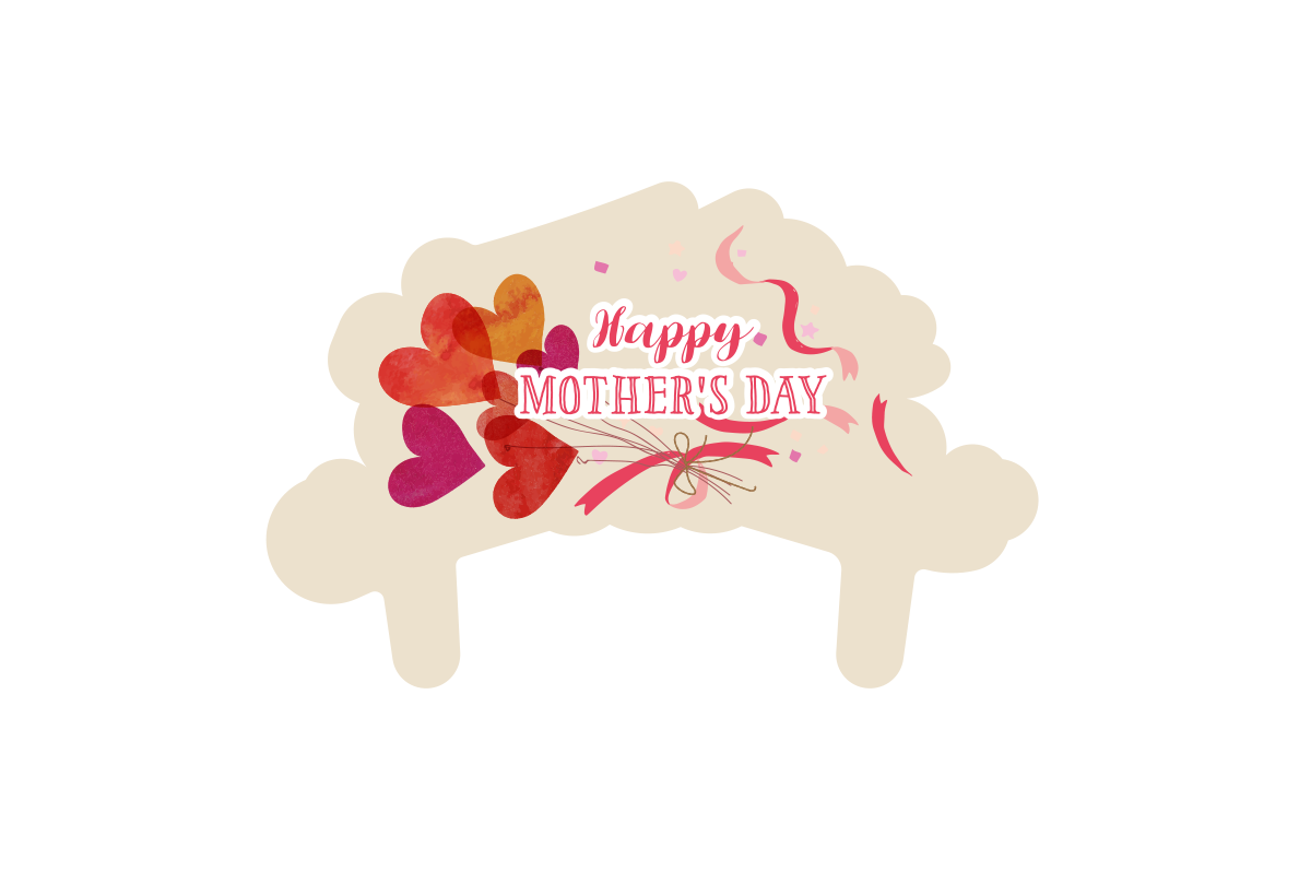 愛心束Happy MOTHERS DAY AS990112 蛋糕插牌