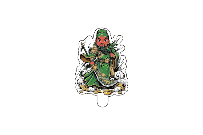 忠義正財神(關聖帝君)-蛋糕插牌