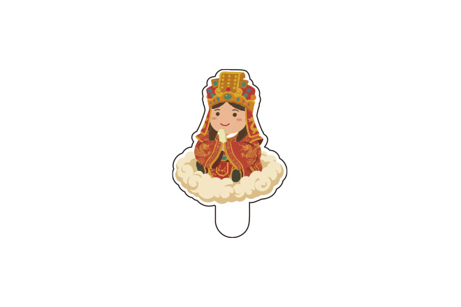 大海的守護女神(媽祖)Q-蛋糕插牌