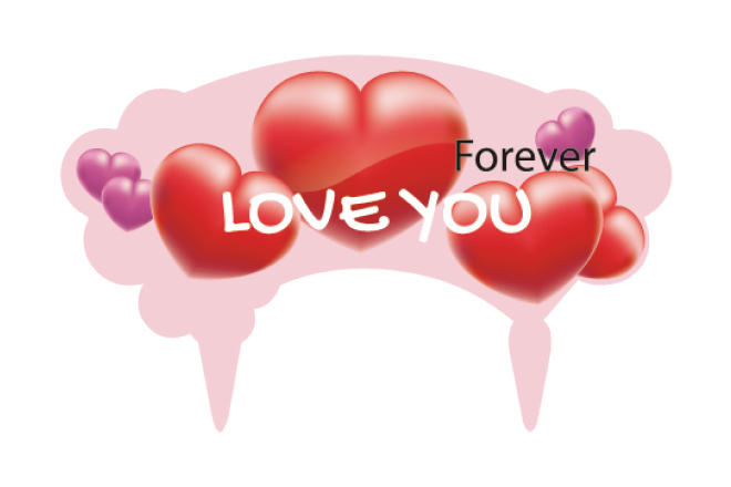 Love you Forever AS990096 蛋糕插牌